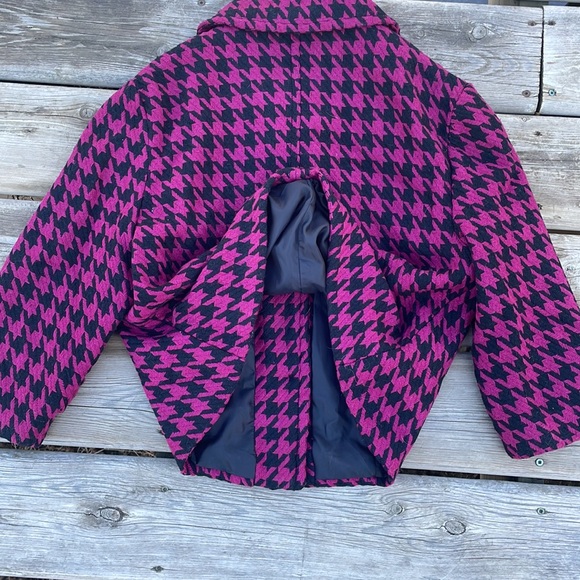 NWT George Houndstooth Button Up Cropped Blazer - Picture 6 of 7